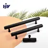 HJY furniture hardware handle and black door aluminum profile handle