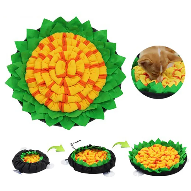 

Dogs Snuffle Mat Pet Feeding Mats Puppy Sniffing Pad Cat Doggies Interactive Puzzle Toys for Multiple Breeds Encourages Natural, Colors
