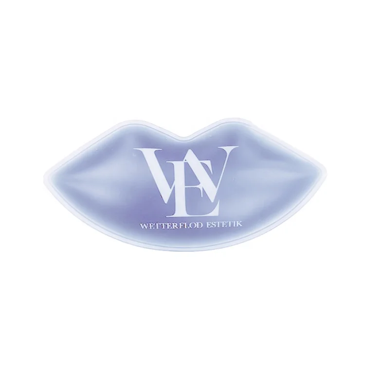 

Different Colors Gel and Gel Beads Lip Shaped Ice Pack Hot Cold Pack Lip Shape Cooling Bag PVC Customized Package Health Care, Blue or customized