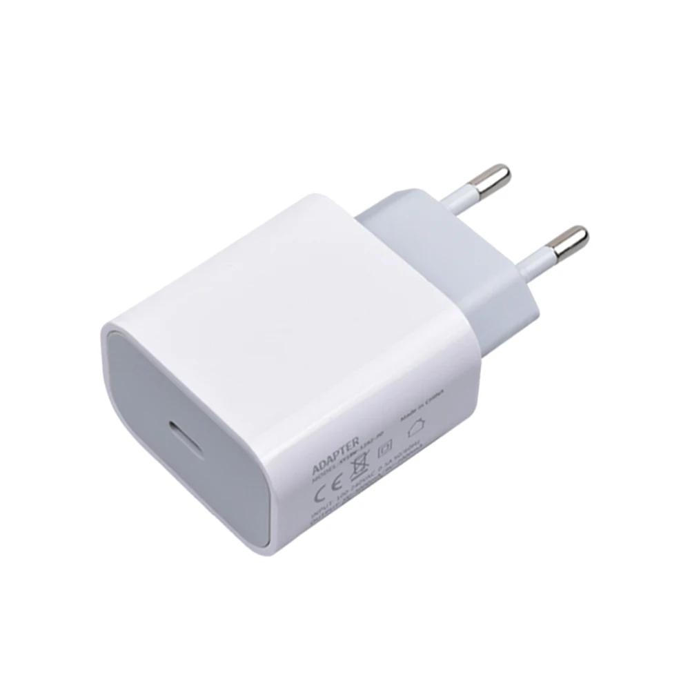 

20W Portable Phone Charger Usb C Universal Dual Usb PD Quick Charge 3.0 Type C Wall Charger, White