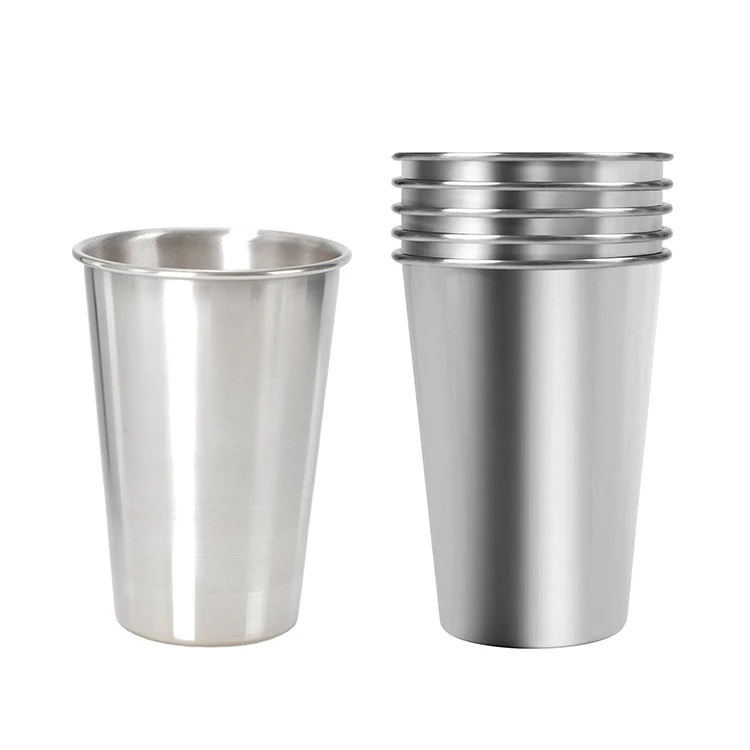 

Silver Colour Metal Beer Can Glass Beer Cup 500ml Freeze Coke Mug