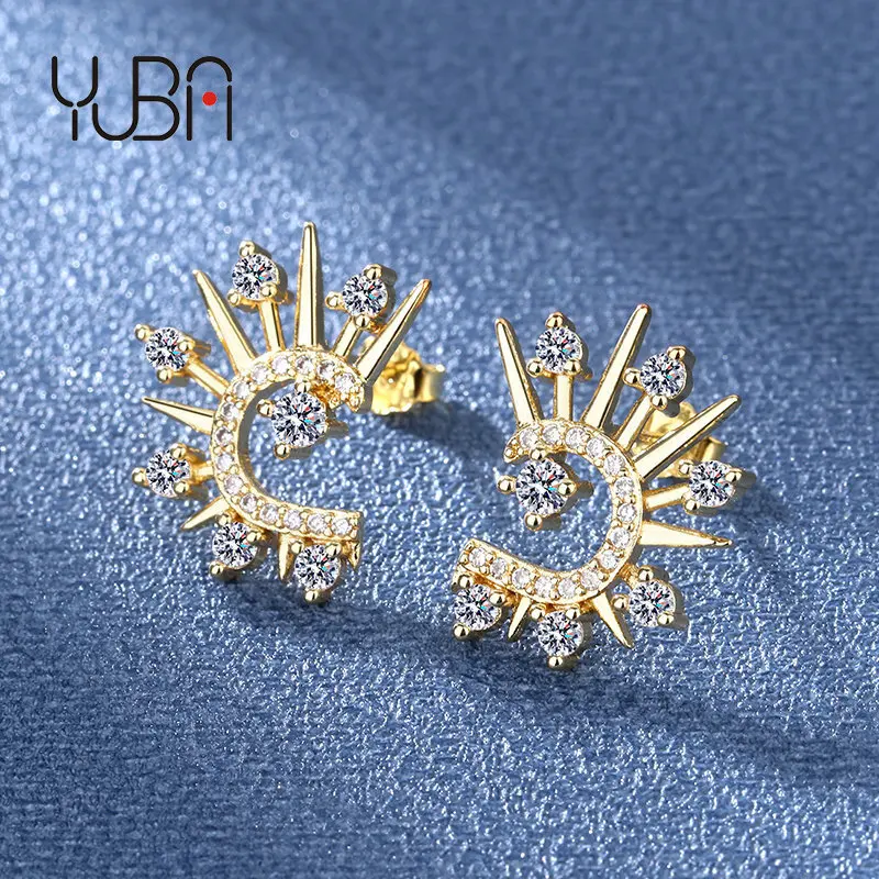 

Hot Sale High Quality Exaggerated Gold Plated Earrings Fashion Rhinestone Jewelry Earring For Women