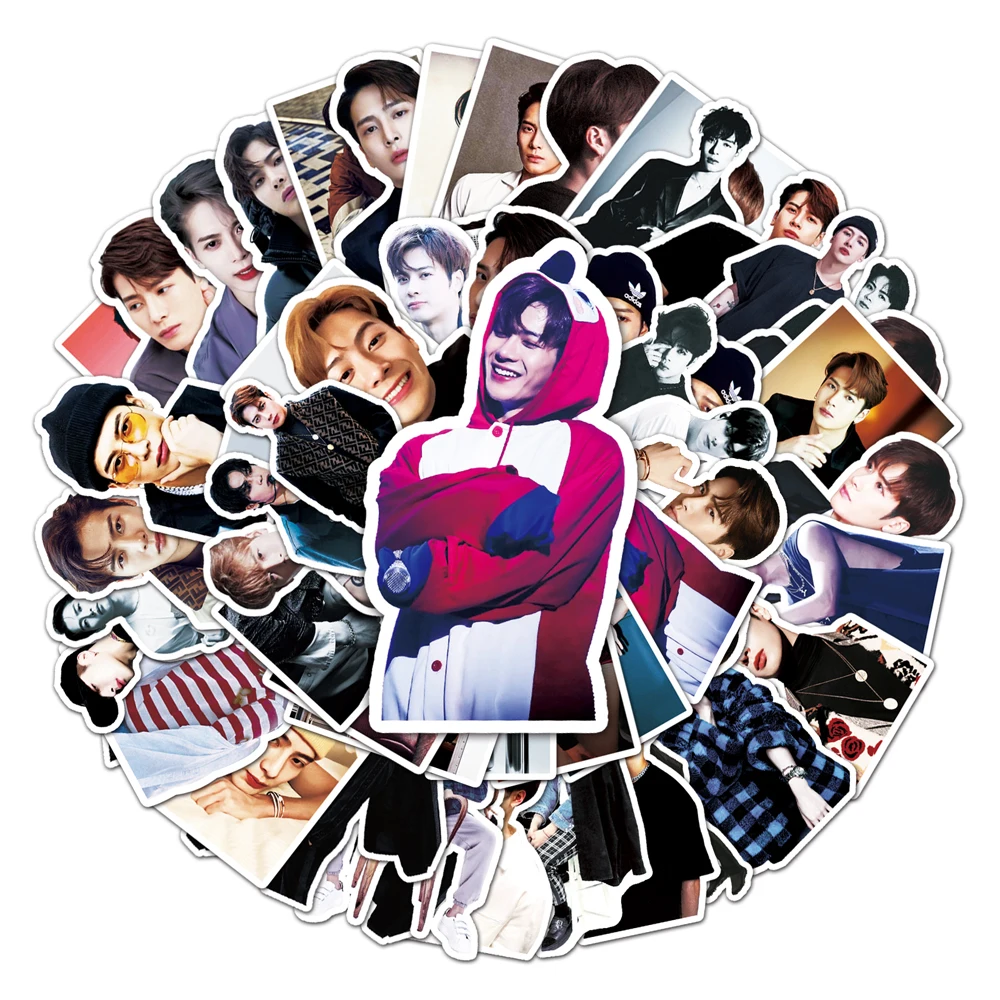 

50pcs Star Idol Jackson Wang Sticker DIY Decorative Laptop Mobile Phone iPad PVC Waterproof Sticker