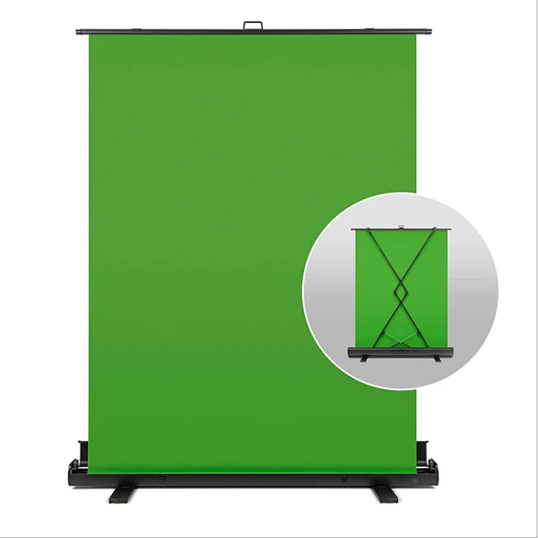 

Green Screen - Collapsible Chroma Key Panel for Background Chroma-green Fabric Auto-locking Frame, Green,blue,other colors available