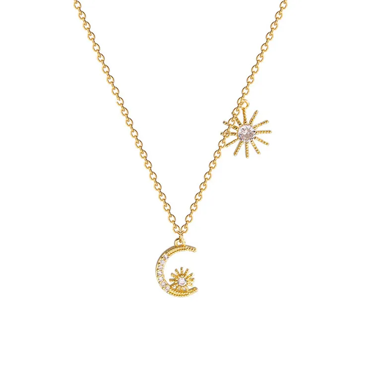 

New Design Women Necklace Pendant Gold Plated Moon Star necklace