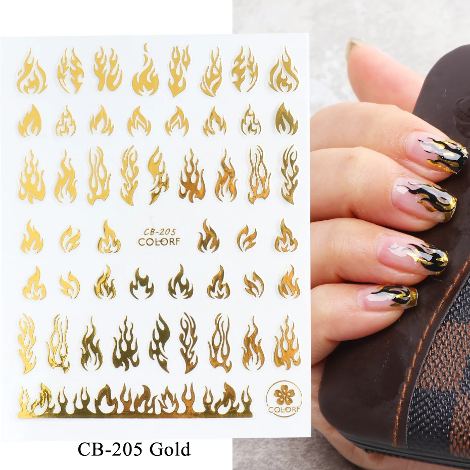 

New Arrived 3D Decals Dollar Wealthy Rich Style Wholesale Self Adhesive Money Fire Nail Stickers, Picture