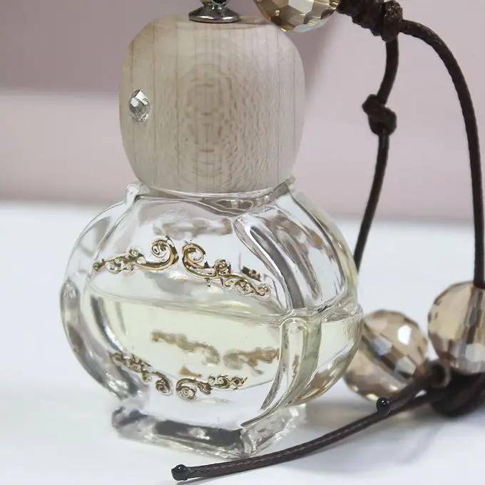 

OEM Cheap Custom Design Cartoon Logo glass bottler Car Air Freshener