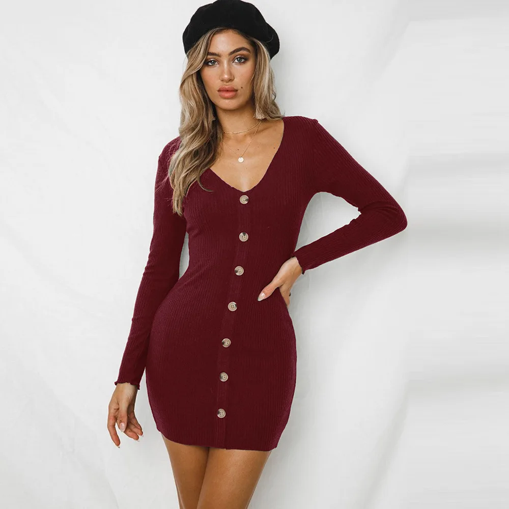 

Latest Designs Button Front V Neck Shirts Long Sleeve Pink Dress, Customized