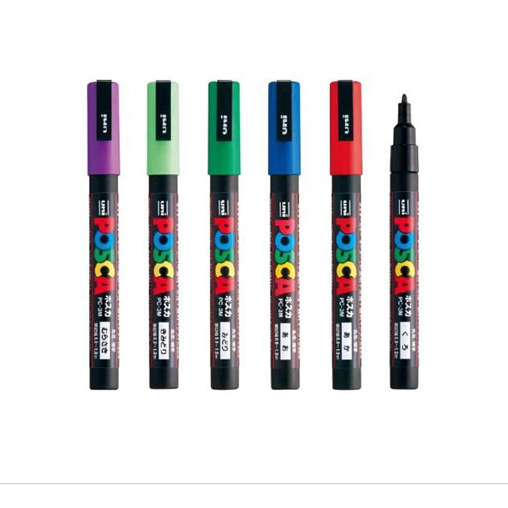 
UNI POSCA Marker Pen Set POP Poster Advertising Graffiti Pen PC-1M PC-3M PC-5M PC-8K PC-17K UNI POSCA Oily Paint Pen 