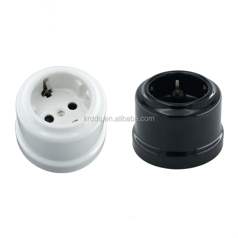 Vintage Ceramic Euro Socket,Porcelain Electrical Outlet For Denmark