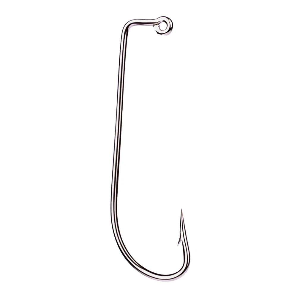 

100 pcs/pack wholesale high carbon steel fishing 90 degree aberdeen crapple fishing jig hook, Picture