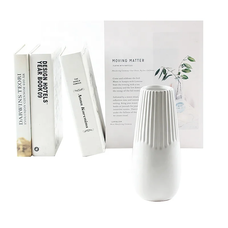 

High Quality White Bottle Shape Decorative Ceramic Vase Nordic Modern Ceramic Flower Vase For Home Decoration Wedding Gifts