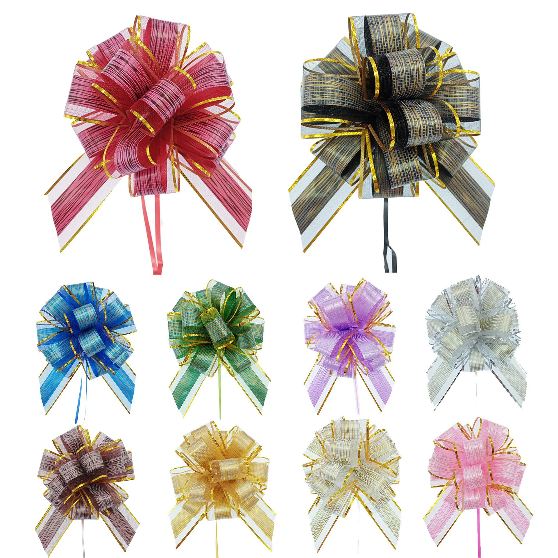 

Festive Gift Decoration Ball Shape Pull Bow Gift Flower Ribbons For Wedding Events Christmas Gifts