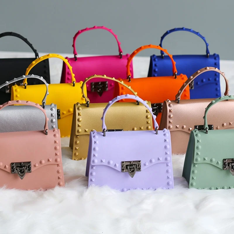 

Womens lady pvc sling crossbody bag high quality trendy ladies luxury purses 2021 handbag summer girls pvc jelly bags handbags, 11color options