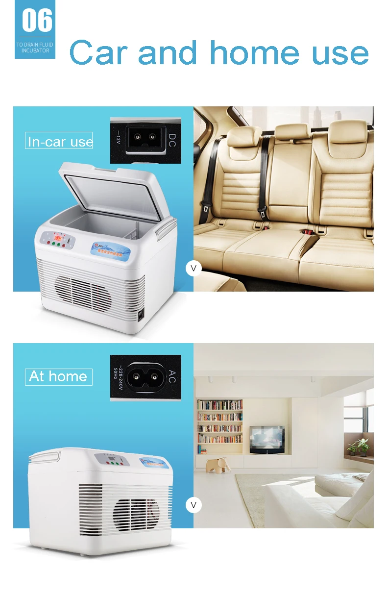 China 15l Large Capacity Cold And Heat Dual System Portable Mini Fridge