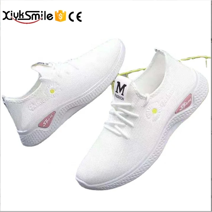 

Casual Shoes Girls Ladies Flat Shoes Ladies Sneakers White Running Sneakers New Arrivals Cheap Fashion Ladies fly knit shoes