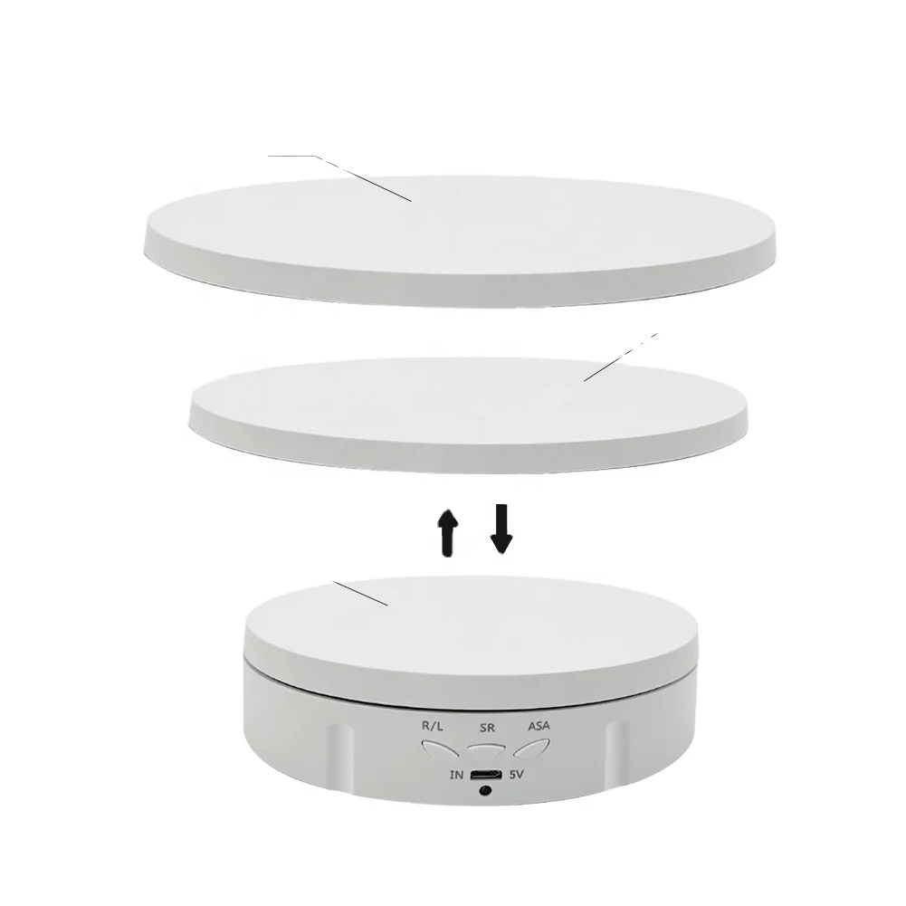 

3 in 1 360 Degree Electric Turntable with Remote Control Rotating Display Photography Turntable