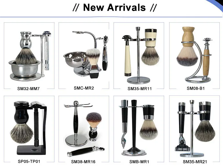 Factory directly sale custom resin handle shaving set for men