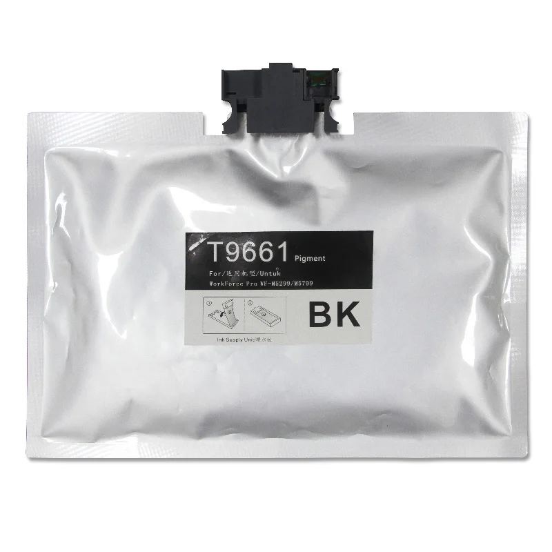 

Ocbestjet T9661 Black Refill Ink Bag For Epson WorkForce Pro WF-M5299 M5799 Printer