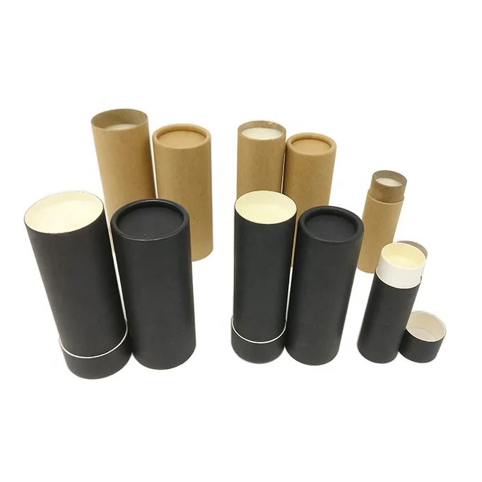 
Custom Eco Friendly Push Up Cardboard Container Biodegradable Coated Paper Tube For Lip Balm Packaging 