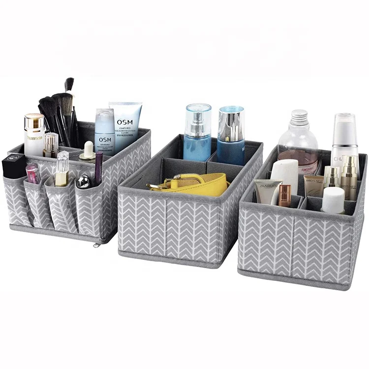 

3pcs Underwear Storage Drawer Box Organiser with Divider, Customized color