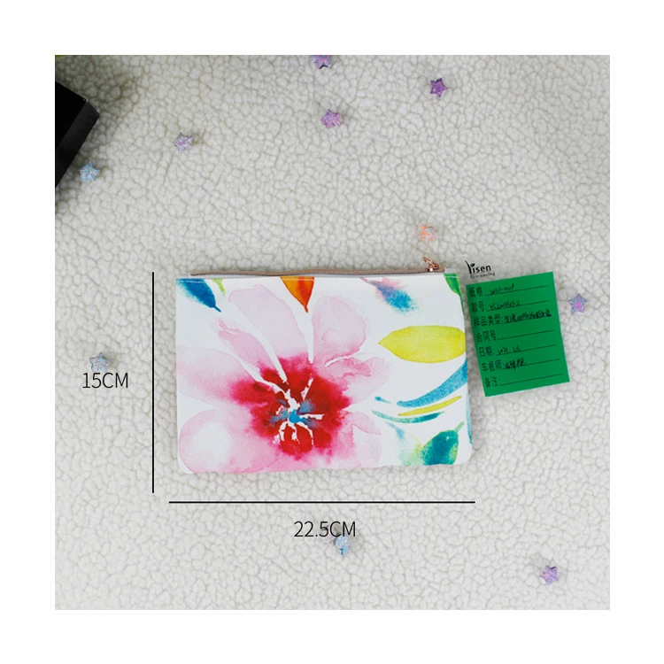 

0.01 Samples Canvas Floral Clutch Bag Cosmetic Bag, Customized