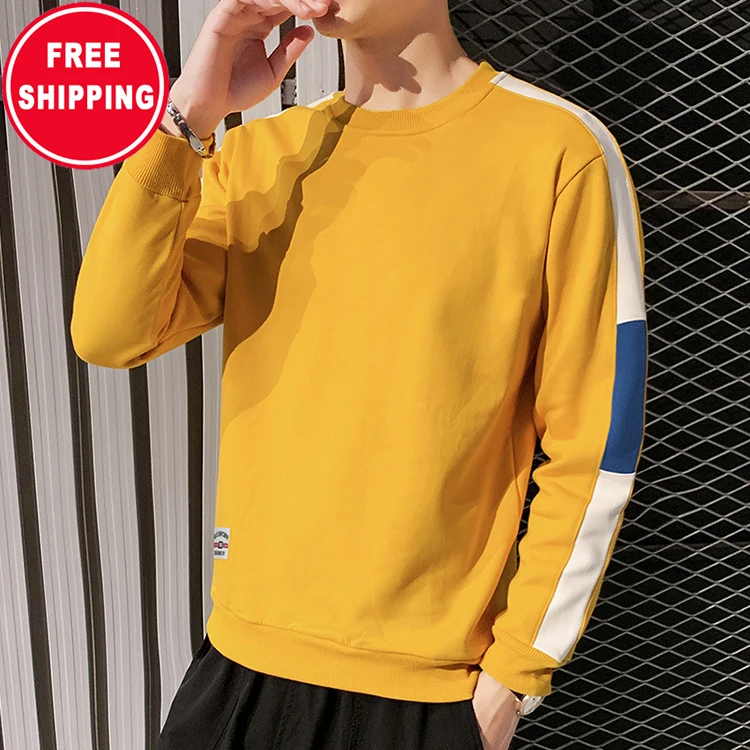 

Free Shipping long sleeved mens crewneck autumn pullover style pullover sweatshirt for boy and men