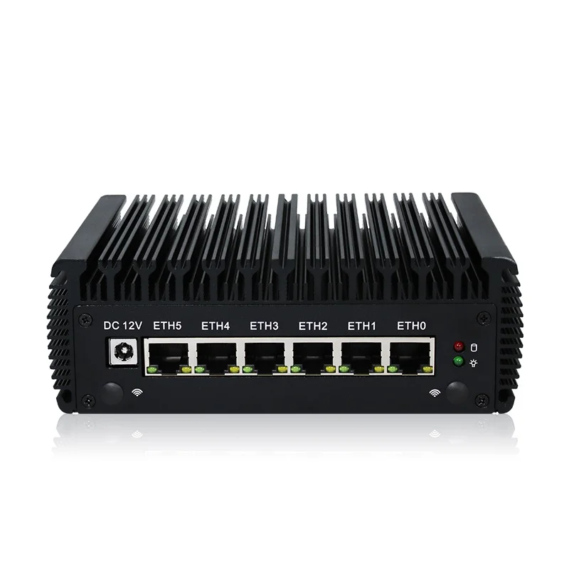 

Fanless Mini PC Pfsense Pen tium Gold 6405U Firewall Appliance VPN Router AES-NI Micro PC with 6 Gigabit Ethernet