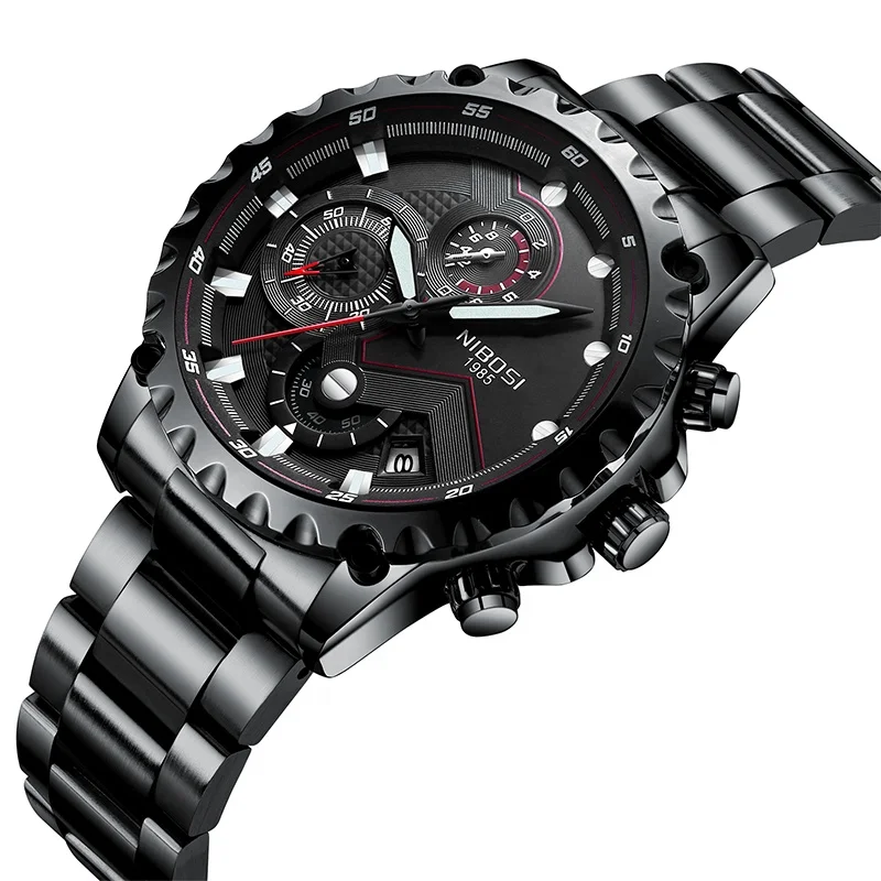 Free Shipping NIBOSI 2322 Military Watches Men Quartz Analog Watches Time Date Quartz Men Watch Hot Famous Brand Watches