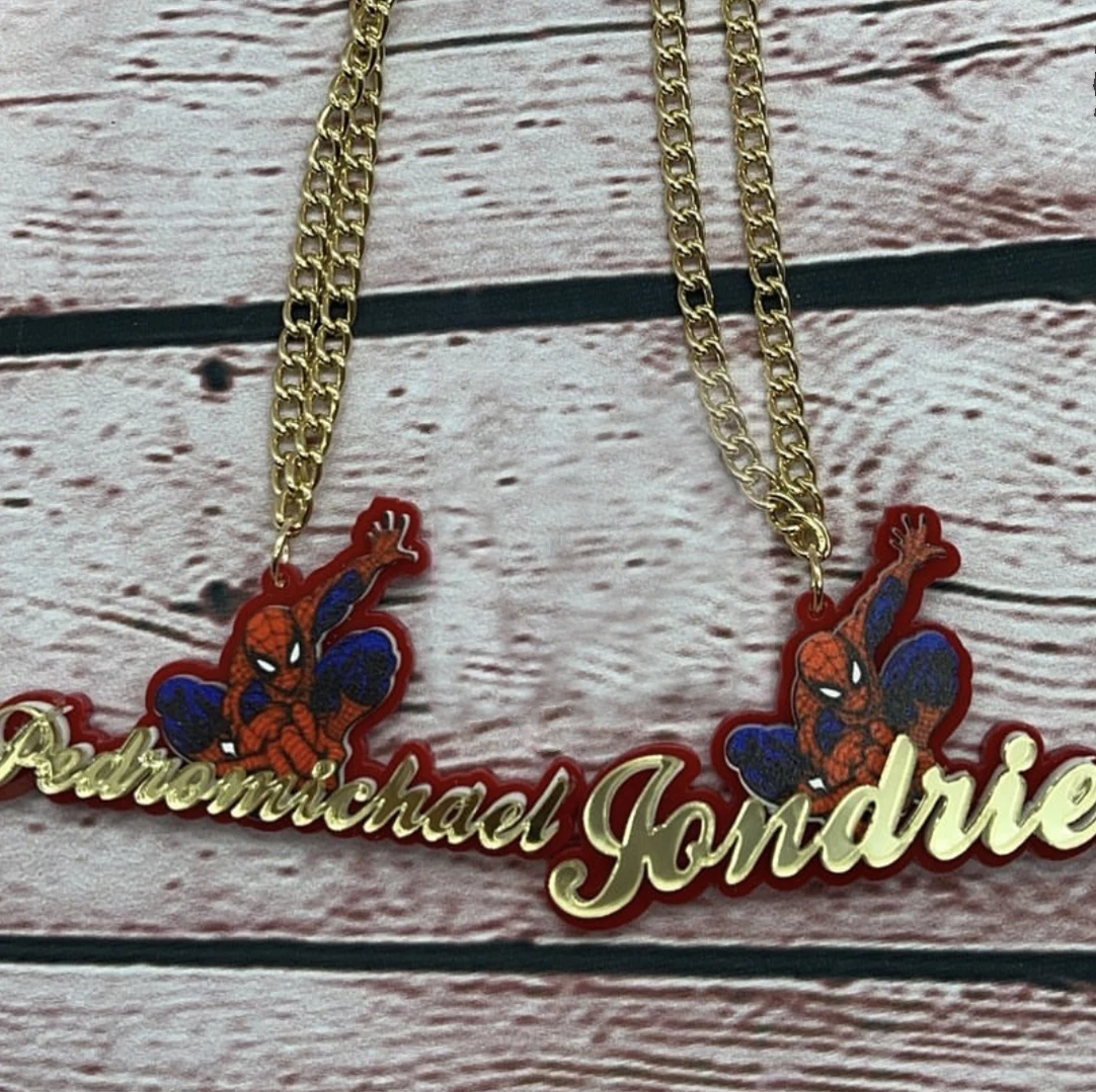 

fashion Personalized Name font bamboo hoop Earrings For Women Girls acrylic laser Custom Name Earrings, Picture