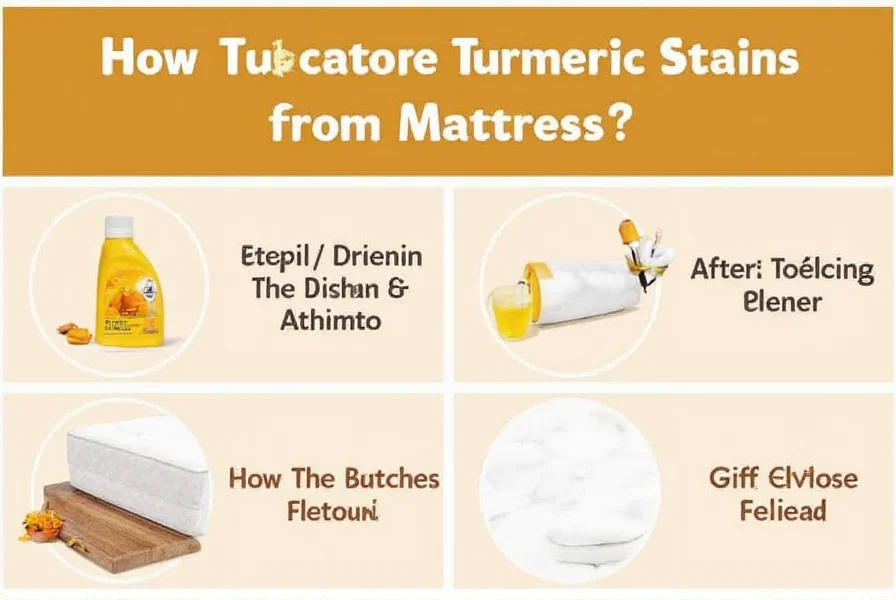 Step-by-step process for removing turmeric stains from mattress using household items