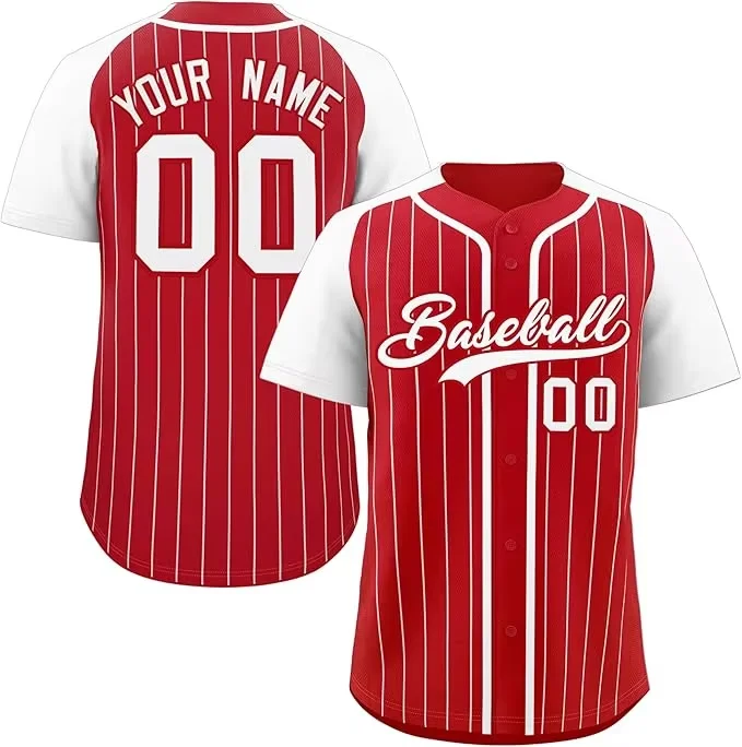 Blank 100% Polyester Full Button Sublimation Baseball Jersey