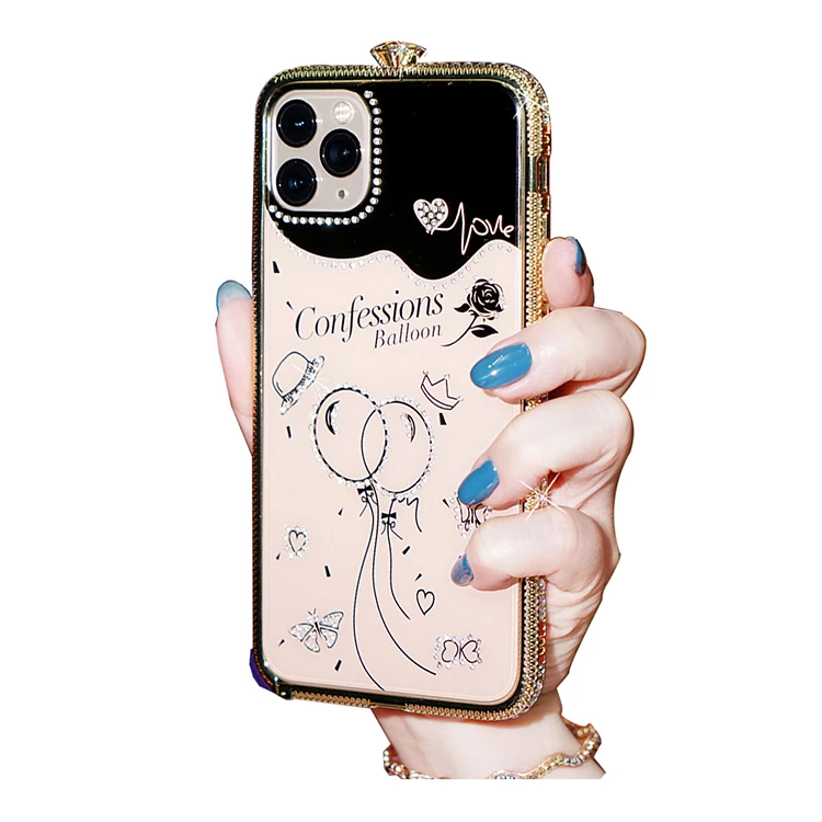 

P0051-1 Gold Metal-decal Shockproof foshan phonr traditional phone case for iphone 6, 4 colors