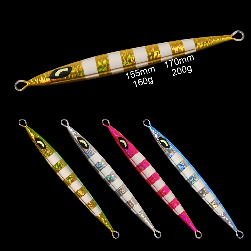 

HONOREAL 160g 200g 250g 300g Metal jig lures Vertical Luminous jig, Vavious colors