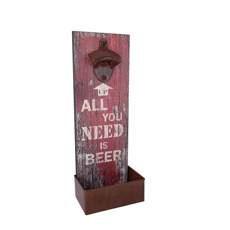 

YBOX vintage wood bottle opener bar cafe bottle opener wall decor handmade bottler opener