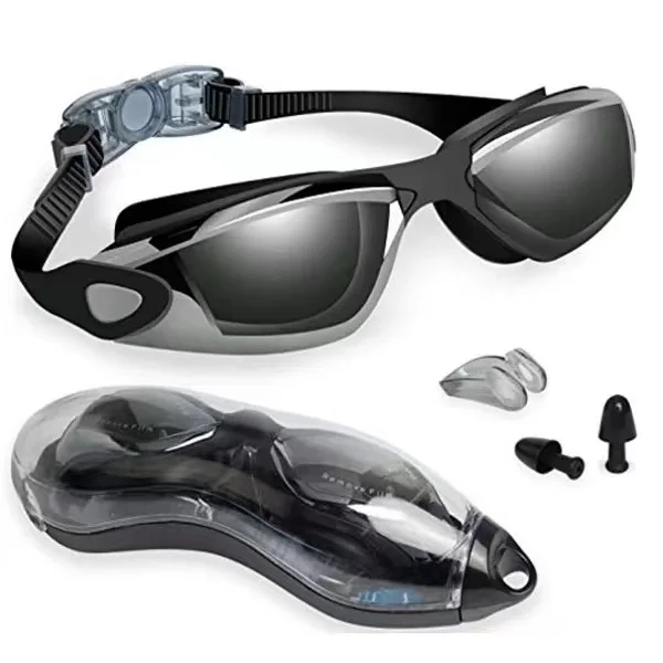 

swimming goggle with anti fog UV protection mirrored lens swim goggles wholesale