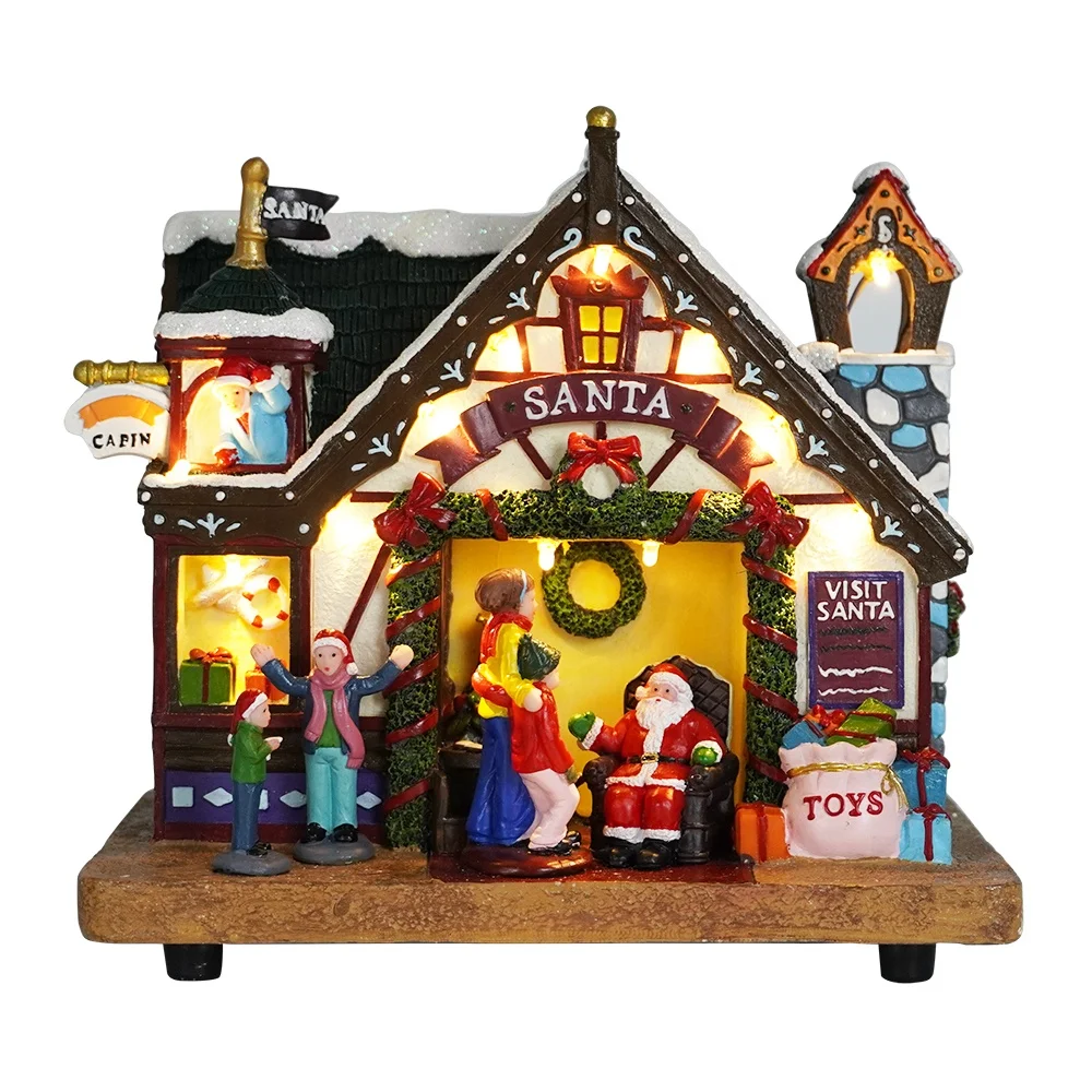 Custom Illuminated Noel High Quality Led Lighted Christmas Village With