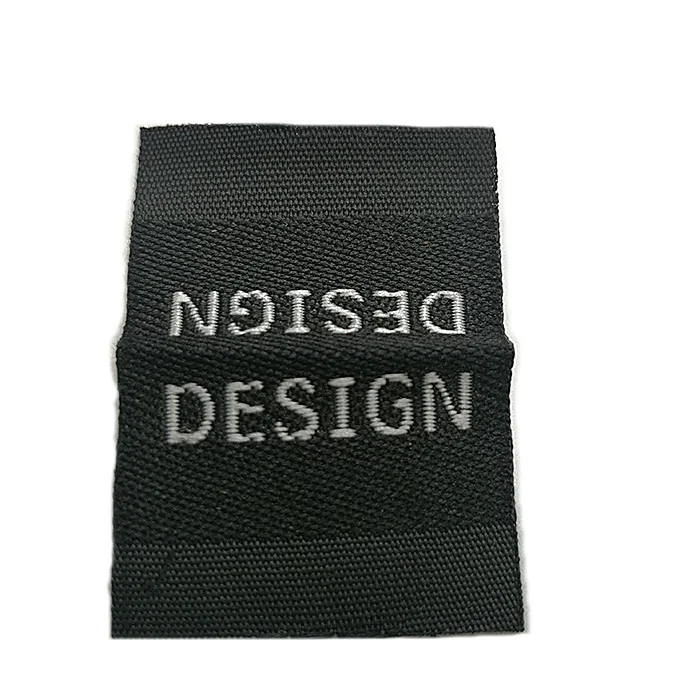 

Cheap High Quality Folded Custom Logo Neck Satin Woven Label for Clothing, Custom color
