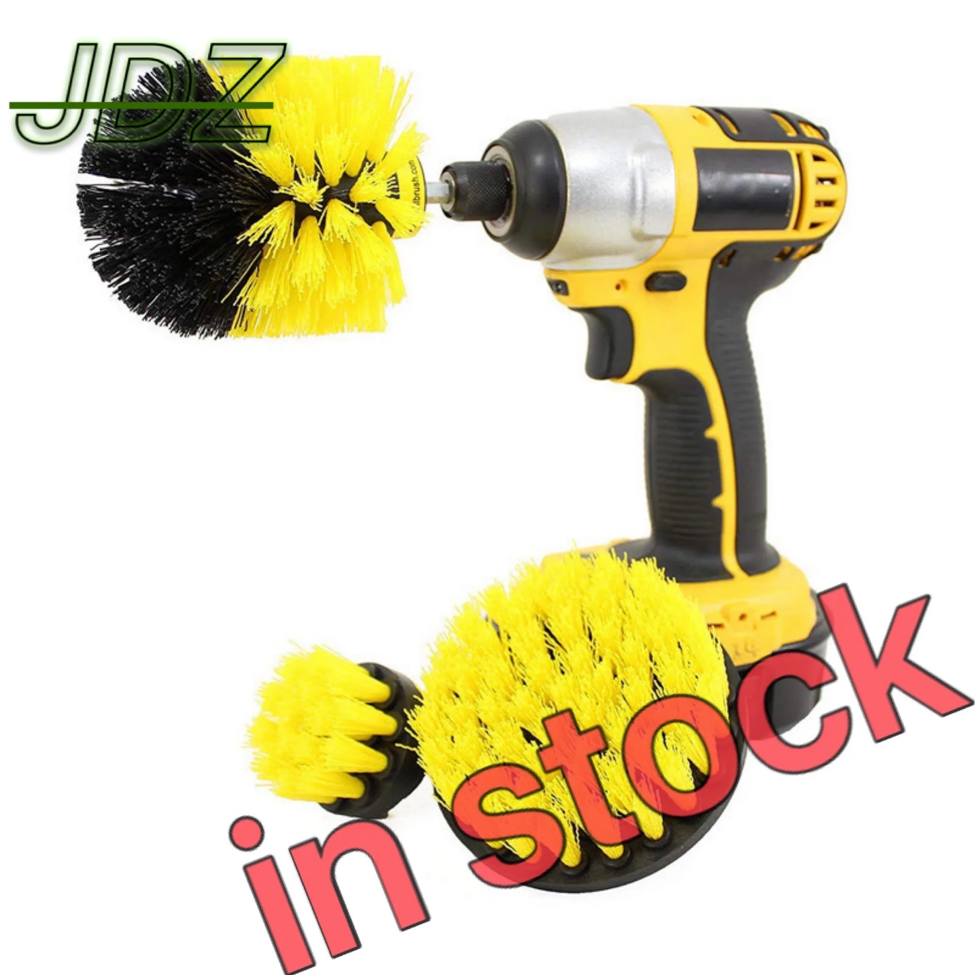 

JDZ Different inch Drill Brush Attachments Power Scrubber Brush with Extend Long Attachment Car Polishing Pad Kit drill brush