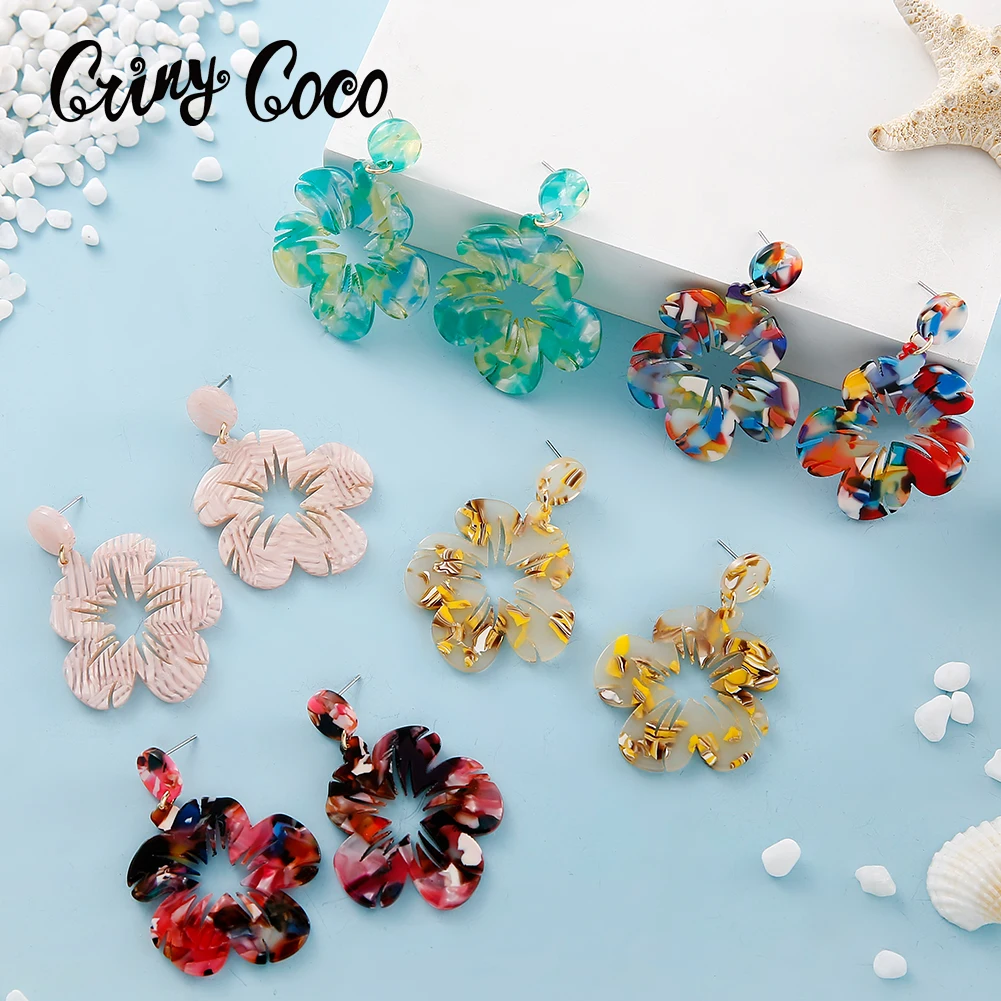 

Cring CoCo Polynesian jewelry Plumeria rubra Stud Heart Cheap Hawaiian Jewelry Wholesale Acrylic Earrings Acetate Earrings, Yellow