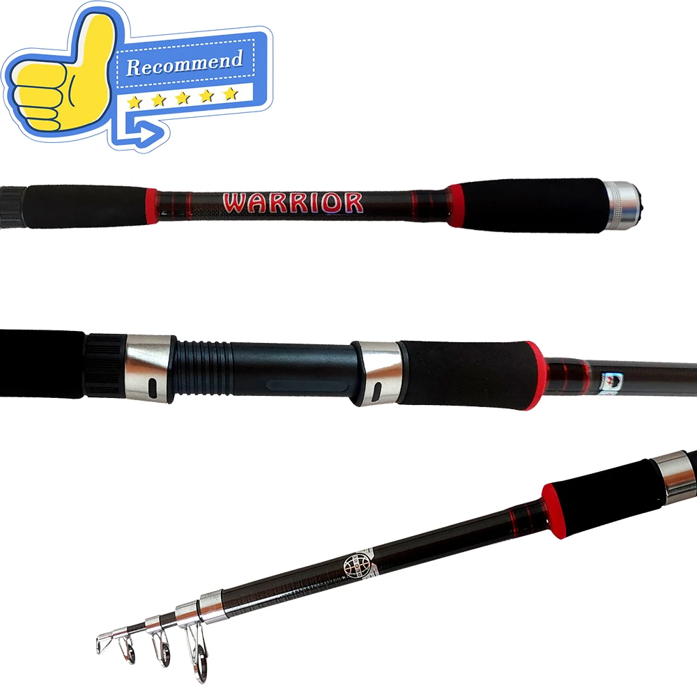 Newbility 5 Sections 24T Carbon Fast Action Spinning  EVA Handle Portable Travel Pole Telescopic Rod, Black