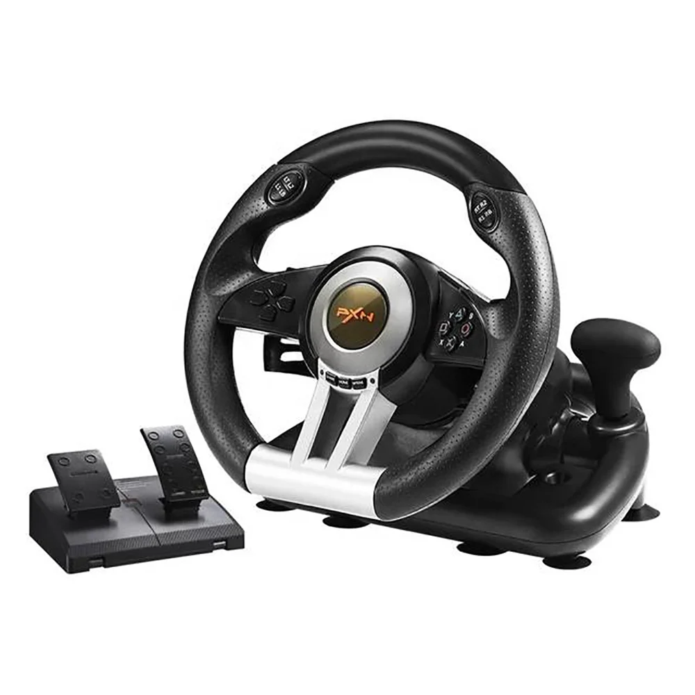 

High Quality PXN V3II Double Vibration Gaming Steering Wheel with Shifter and Pedals for x box series x, p3, p4, switch, pc