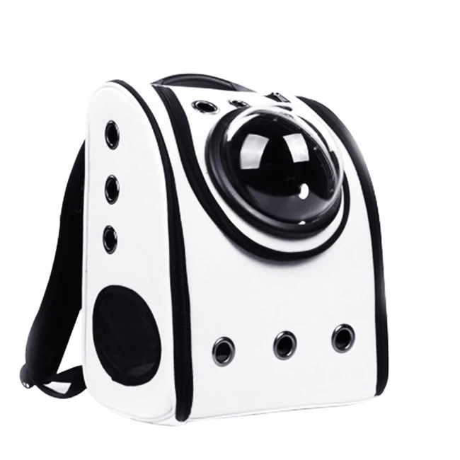 

Premium Quality Pu Leather Bubble Cat Carrier Backpack Capsule Transparent Pet Carrier Backpack, Color: black, white, yellow, blue, pink, gray, rose red, brown