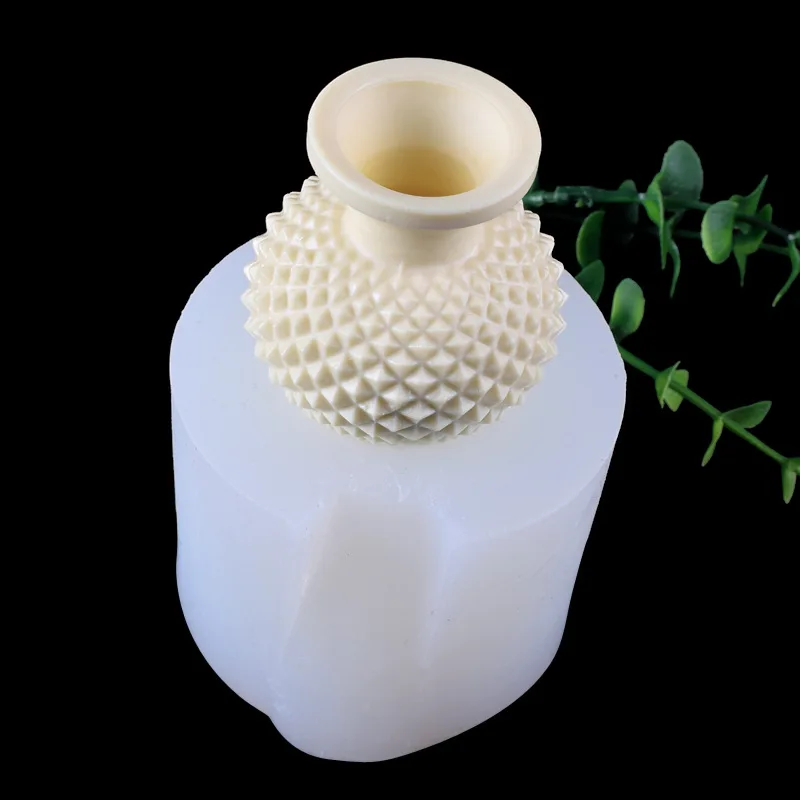 

3D Vase Geometric Polygonal Concrete Flower Pot Vase Mold Cactus Cement Molds Silicone DIY Aromatherapy Candle Decoration