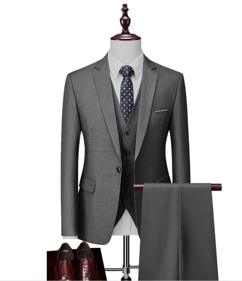 

Factory price men dress suit 3 pieces men formal suits Slim fit wedding best man suits, Custom made