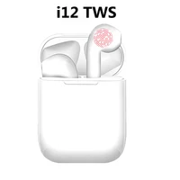 

2019 Amazon Hot Selling TWS i12 tws Mini Headsets True Wireless BT 5.0 i12 Two Sides Calling Earbuds with Charging Case
