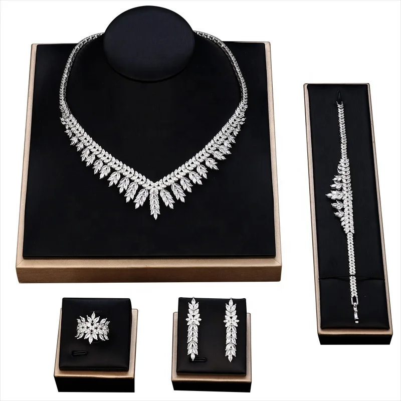 

Cute fashion woman jewelry set aaa stone cubic zirconia set wholesale