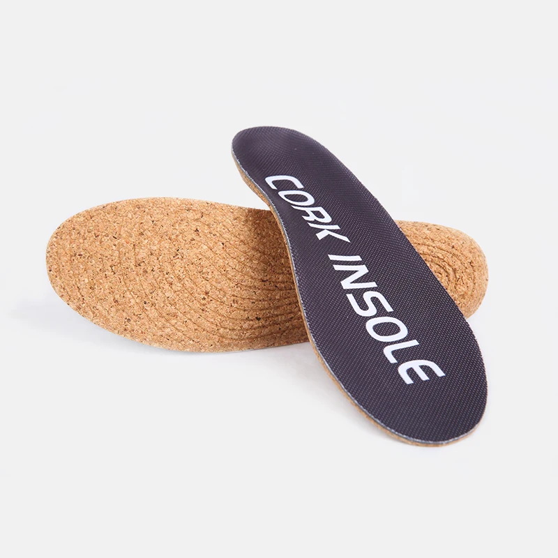 

New OEM/ODM Plantar faciitis shock absorbing unisex Cork shoe insole for flat feet high arch support, Customized