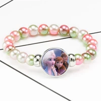 

SAF Jewelry Wholesale Cute Princess Bead Charm Bracelet Kids Cartoon Bracelet Frozen Bracelet