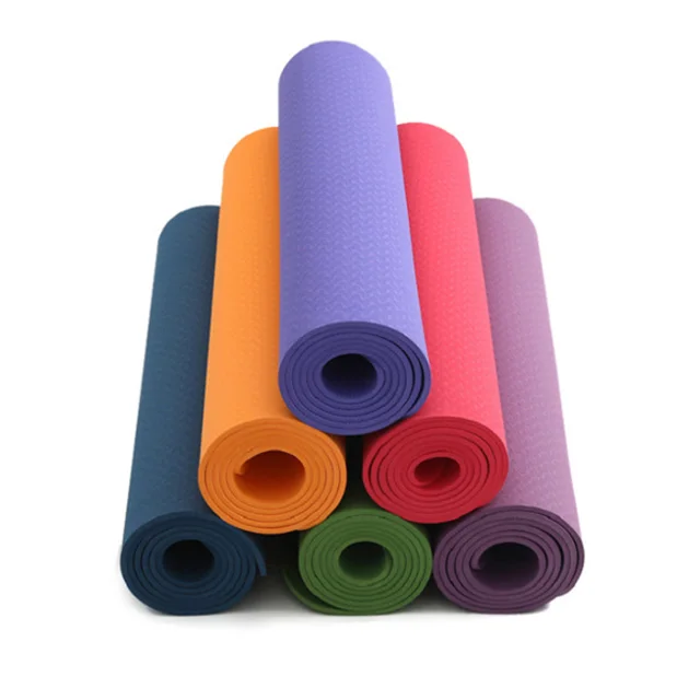 

Gymnastics Equipment Gym Exercise Custom Logo Eco Friendly TPE Yoga Mat With Position Line, Customized